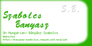 szabolcs banyasz business card